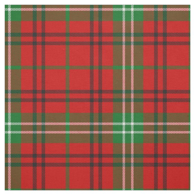 Clan Morrison Red Tartan Fabric (Swatch)