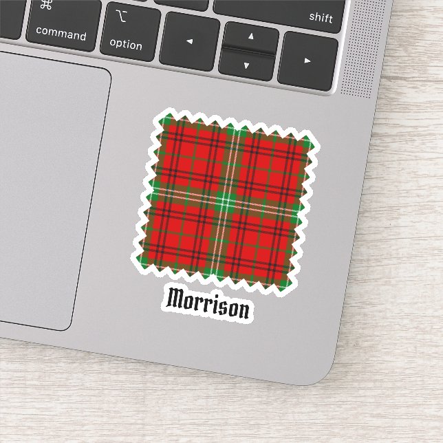 Clan Morrison Red Tartan Sticker (Detail)