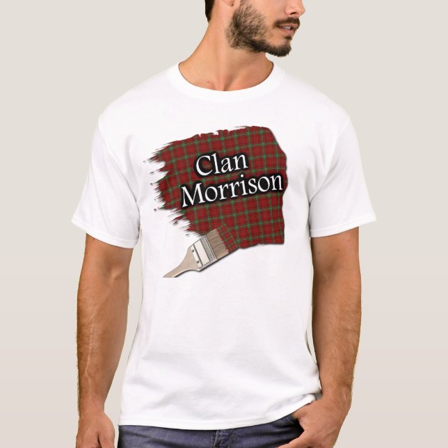Clan Morrison Scottish Tartan Paint Shirt (Front)