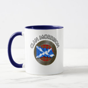 Clan Morrison Tartan Knot & Flag Mug