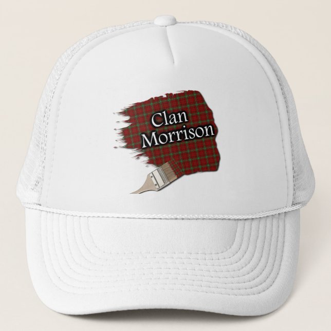Clan Morrison Tartan Paint Brush Cap (Front)