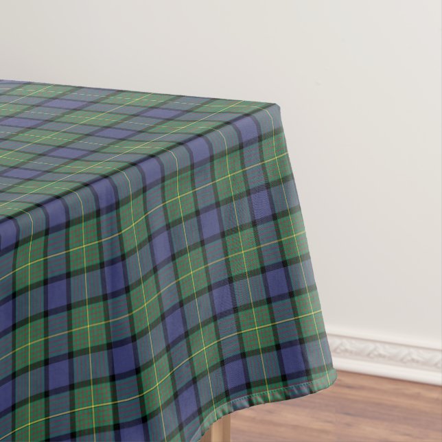 Clan Muir Blue and Green Scottish Tartan Tablecloth (In Situ)