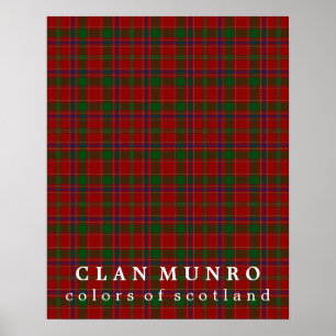Clan Munro Colours of Scotland Tartan Poster