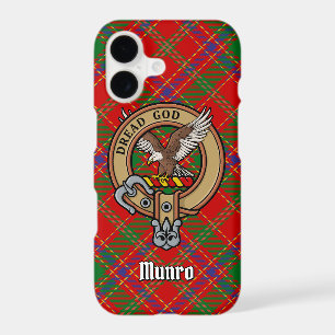 Clan Munro Crest over Tartan