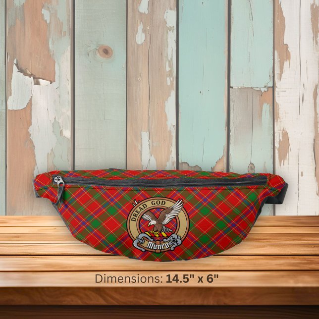 Clan Munro Crest over Tartan Bum Bags (Creator Uploaded)