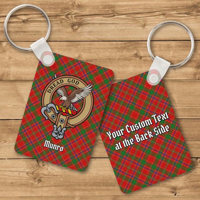 Clan Munro Crest over Tartan Key Ring (Creator Uploaded)