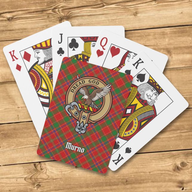 Clan Munro Crest over Tartan Playing Cards (Creator Uploaded)
