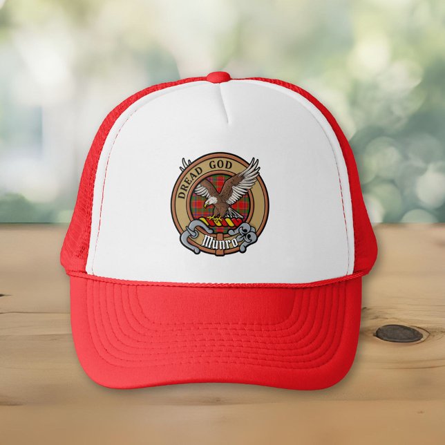 Clan Munro Crest over Tartan Trucker Hat (Creator Uploaded)