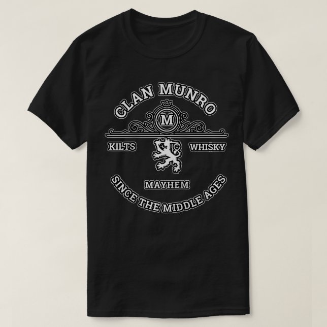 Clan Munro Scottish Kilt Highland Games  T-Shirt (Design Front)