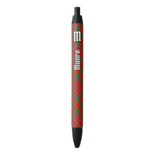 Clan Munro Tartan Black Ink Pen