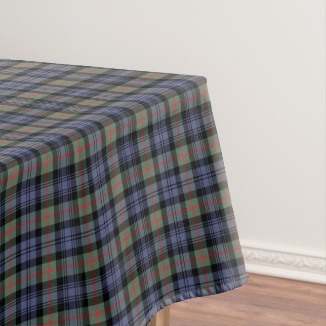 Clan Murray Light Green and Blue Ancient Tartan Tablecloth (In Situ)