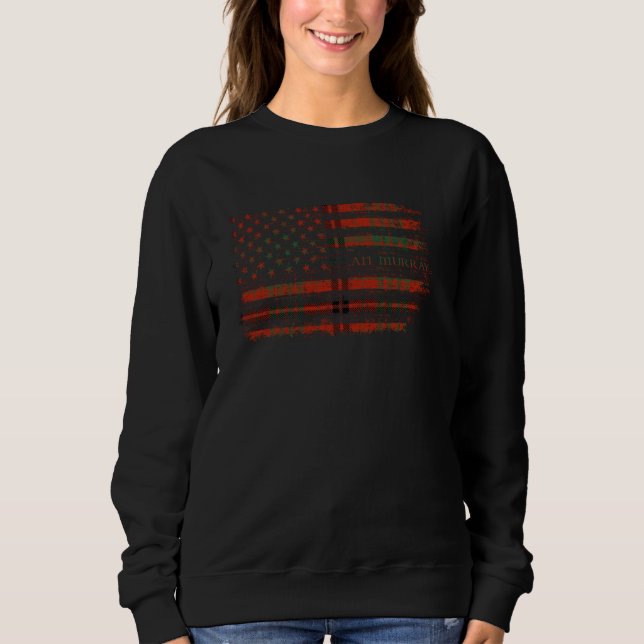 Clan Murray, Lord George Scottish tartan US flag S Sweatshirt (Front)