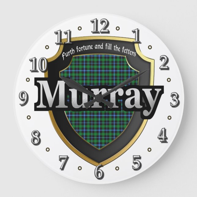 Clan Murray Tartan Scottish Dream Clock (Front)