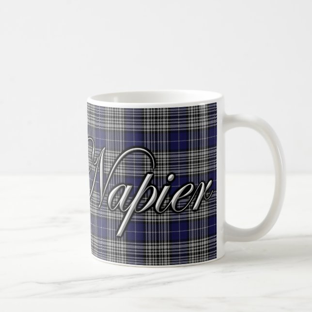 Clan Napier Classic Tartan Coffee Mug (Right)
