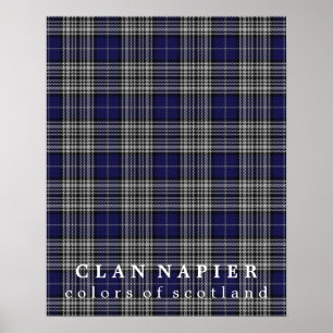 Clan Napier Colours of Scotland Tartan Poster