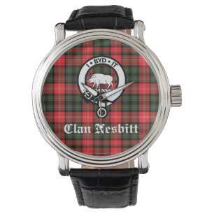 Clan Nesbitt Crest Badge & Tartan Personalised Watch