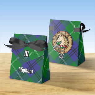 Clan Oliphant Crest over Tartan Favour Box
