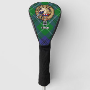 Clan Oliphant Crest over Tartan Golf Head Cover