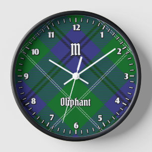 Clan Oliphant Tartan Large Clock