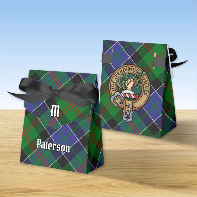 Clan Paterson Crest over Tartan Favour Box (Creator Uploaded)