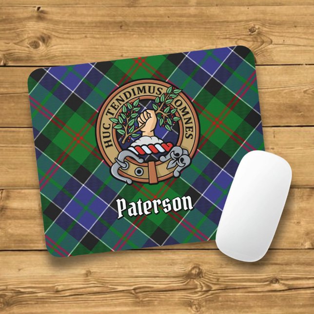 Clan Paterson Crest over Tartan Mouse Pad (Creator Uploaded)