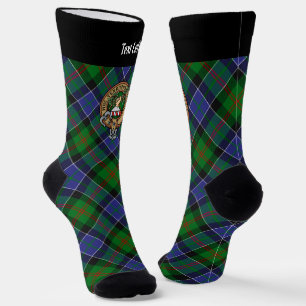 Clan Paterson Crest over Tartan Socks