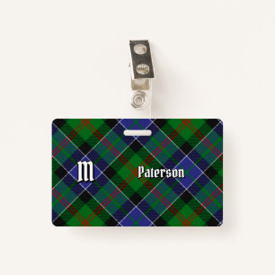 Clan Paterson Tartan ID Badge