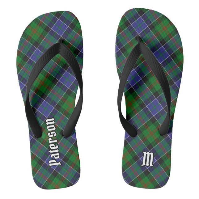 Clan Paterson Tartan Thongs (Footbed)