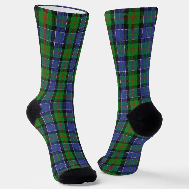 Clan Patterson Tartan  Socks (Angled)