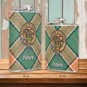 Clan Pollock Crest Flask