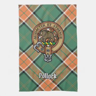 Clan Pollock Crest Kitchen Towel