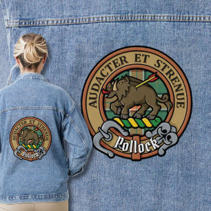 Clan Pollock Crest over Tartan Denim Jacket