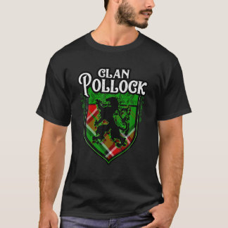 Clan Pollock Surname Scottish Tartan Lion Rampant T-Shirt