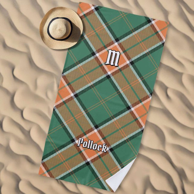 Clan Pollock Tartan Beach Towel (Creator Uploaded)