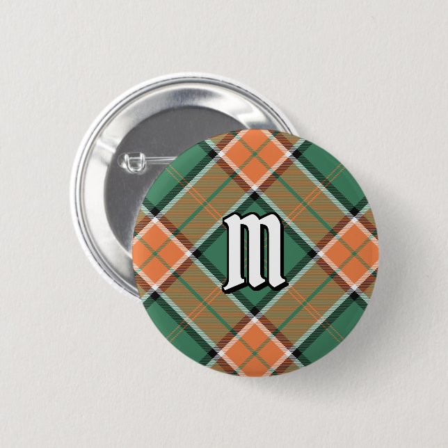 Clan Pollock Tartan Button (Front & Back)