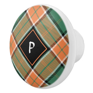 Clan Pollock Tartan Ceramic Knob