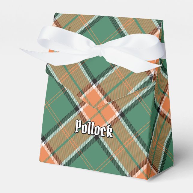 Clan Pollock Tartan Favour Box (Front Side)