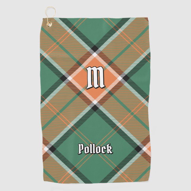 Clan Pollock Tartan Golf Towel (Front)