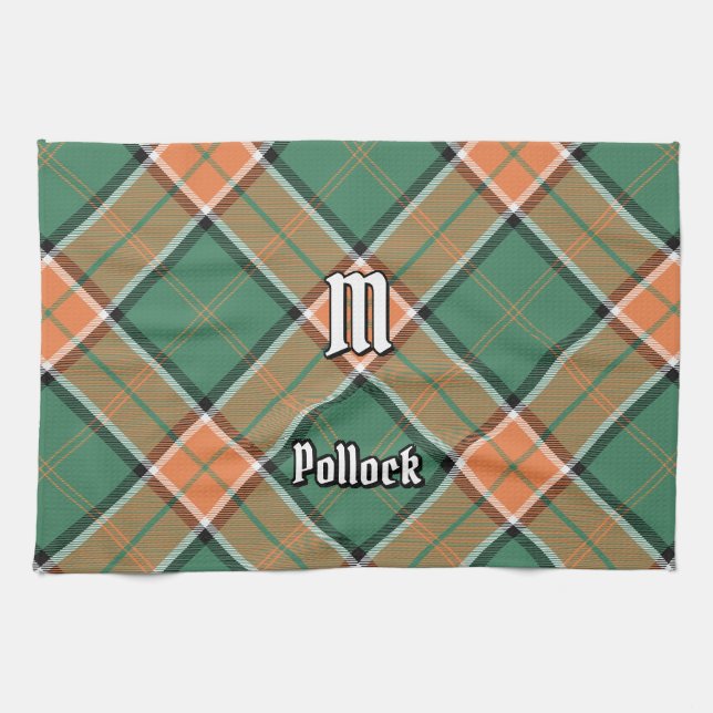 Clan Pollock Tartan Kitchen Towel (Horizontal)