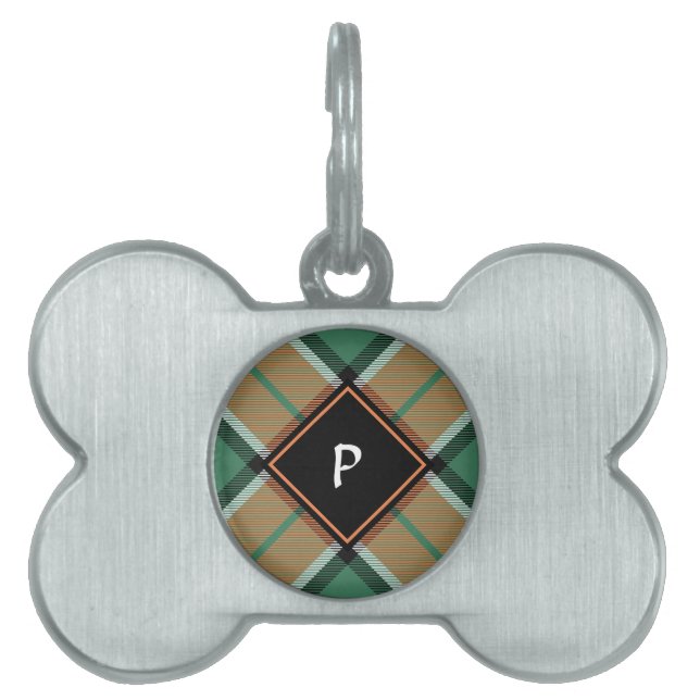 Clan Pollock Tartan Pet ID Tag (Front)