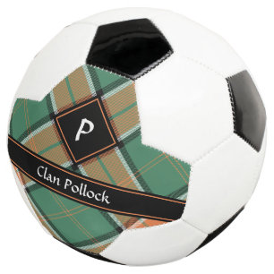 Clan Pollock Tartan Soccer Ball