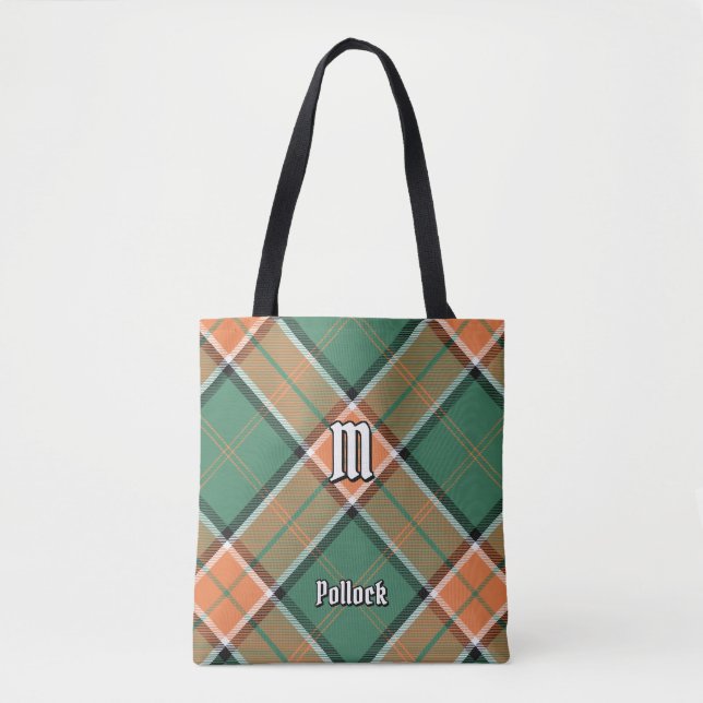 Clan Pollock Tartan Tote Bag (Front)
