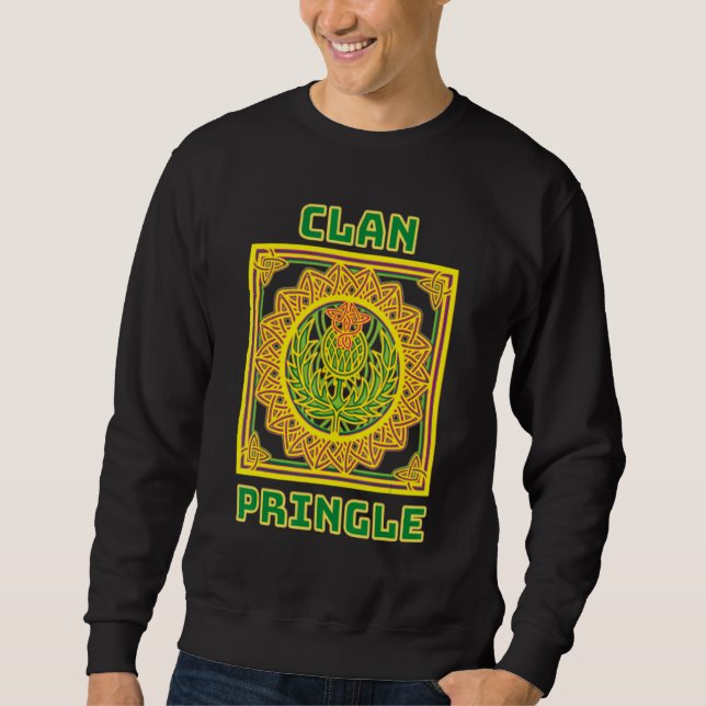 Clan Pringle Scottish Celtic Thistle Sweatshirt (Front)