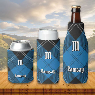 Clan Ramsay Blue Hunting Tartan Bottle Cooler