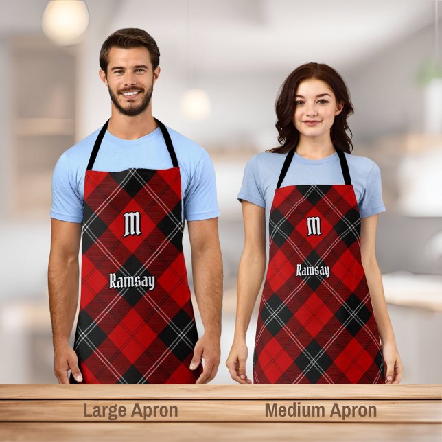 Clan Ramsay Red Tartan Apron (Creator Uploaded)