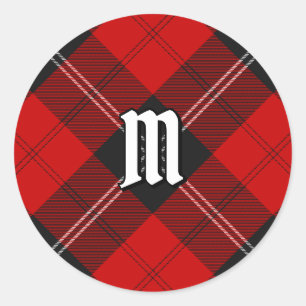 Clan Ramsay Red Tartan Classic Round Sticker