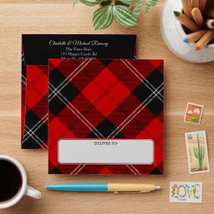 Clan Ramsay Red Tartan Envelope