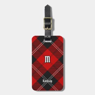 Clan Ramsay Red Tartan Luggage Tag