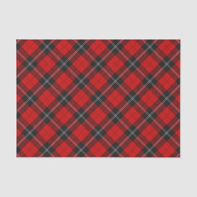 Clan Ramsay Red Tartan Tissue Paper (Front)