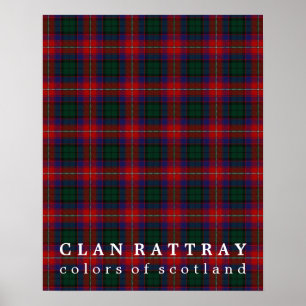 Clan Rattray Colours of Scotland Tartan Poster